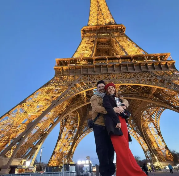 Karla y Oscar durante su Eurotrip