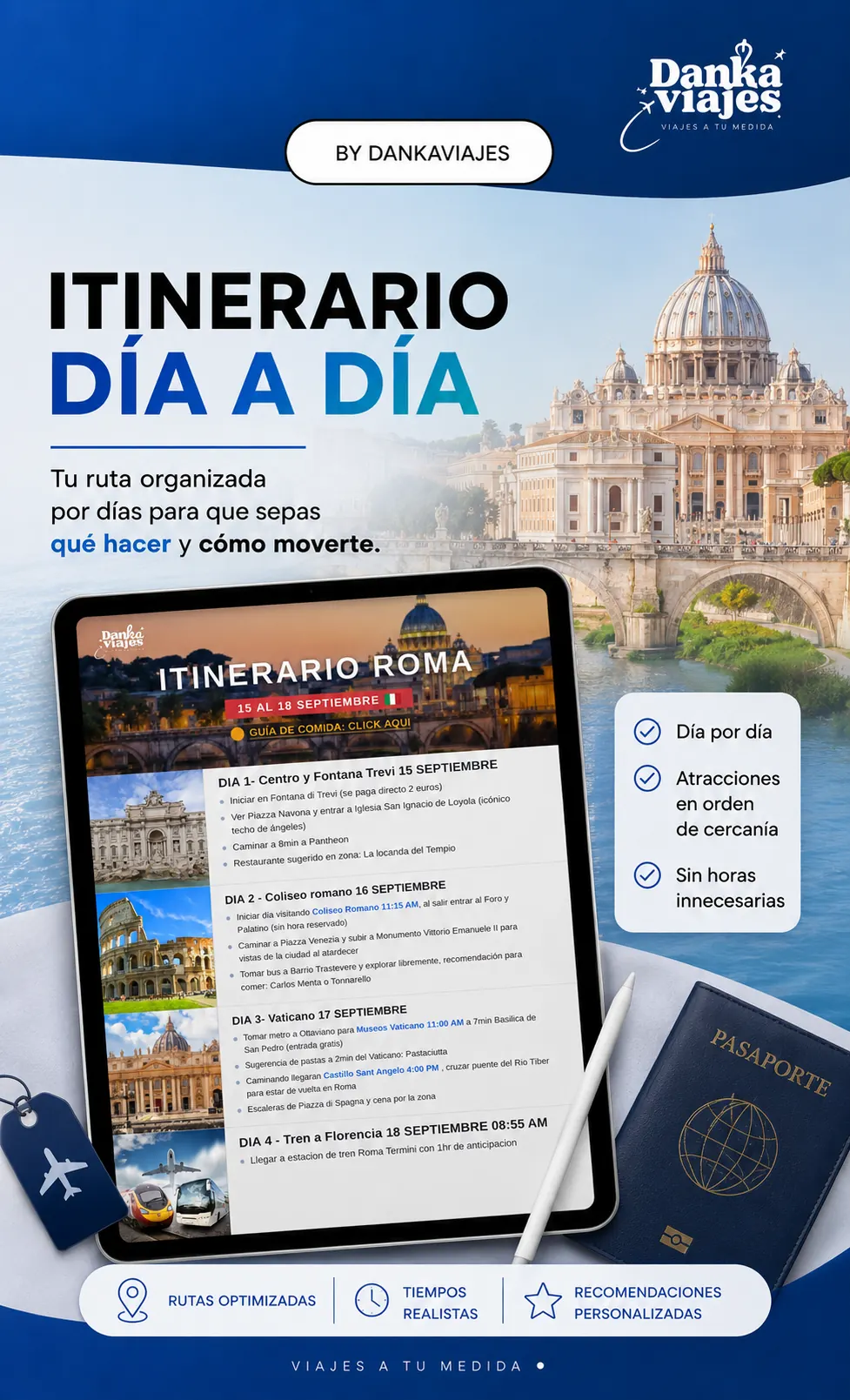 Itinerario día a día